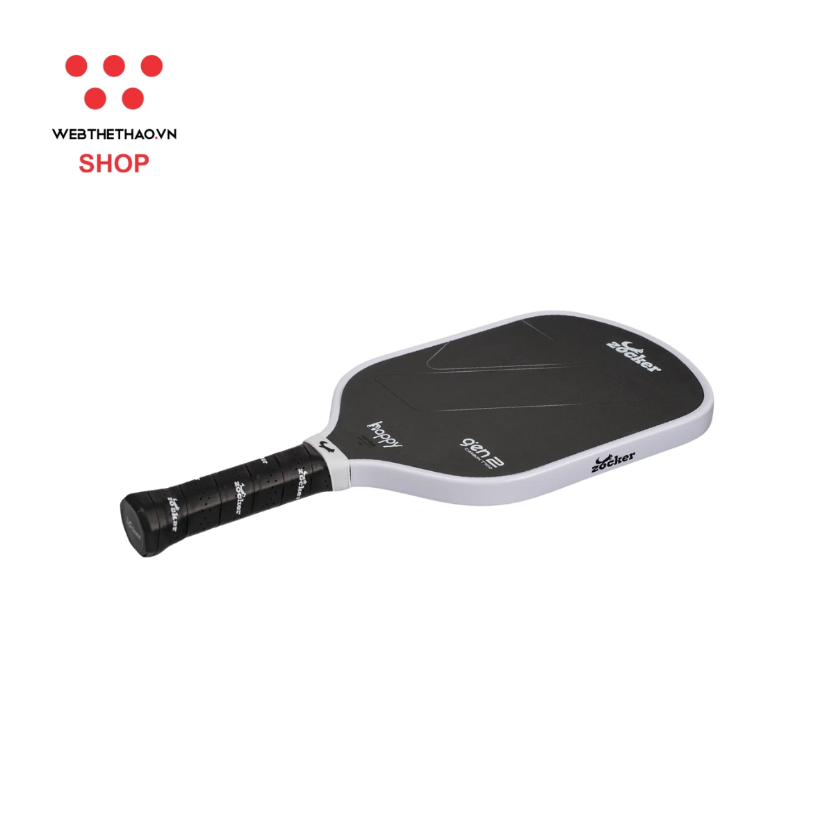 Vợt Pickleball Zocker Happy HP02 Gen 2 "White" HP02-G2-01 - Hàng Chính Hãng