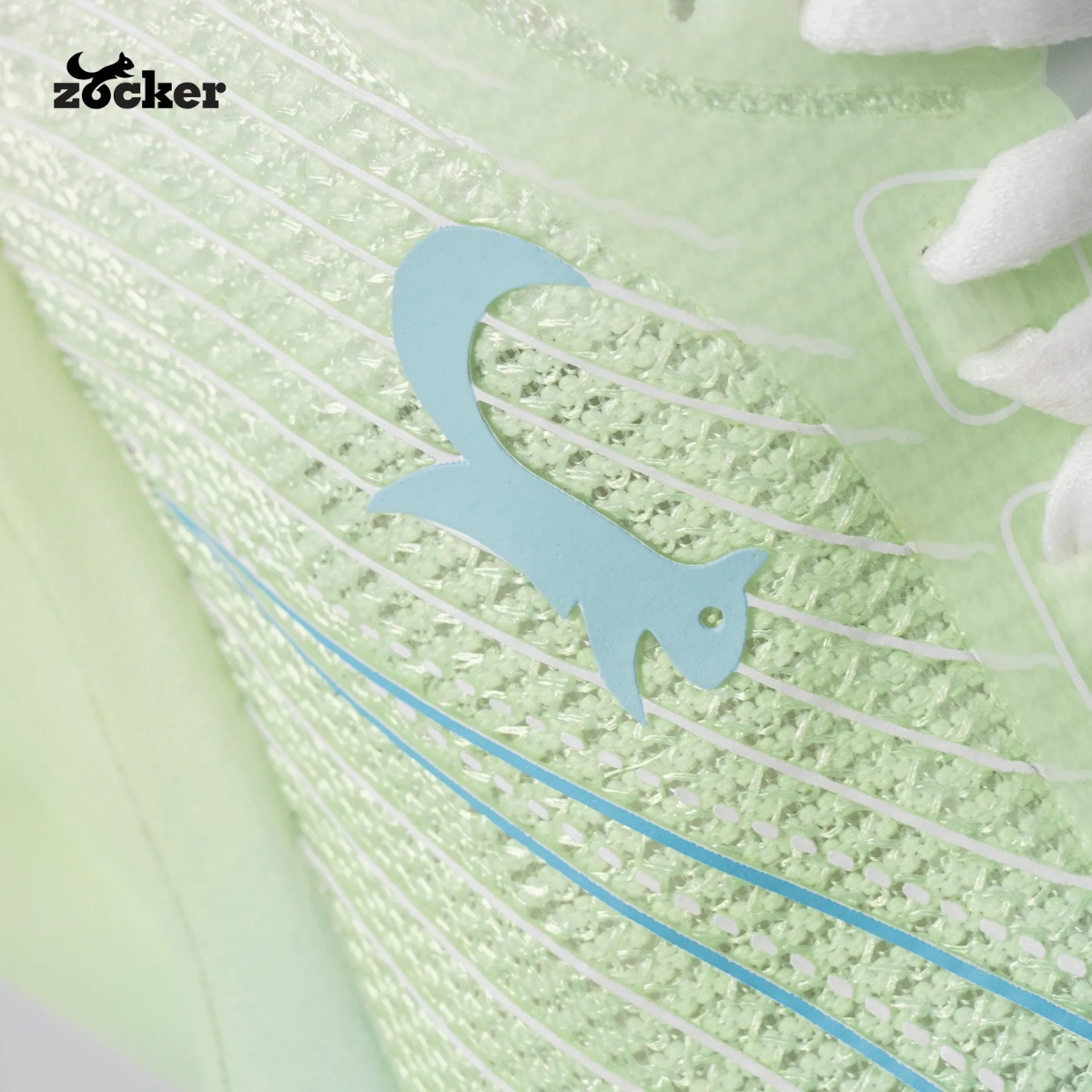 Giày Chạy Bộ Zocker Speed Light Gen 2 Full Carbon "Trắng Xanh" Z-SLG2-03 - Hàng Chính Hãng