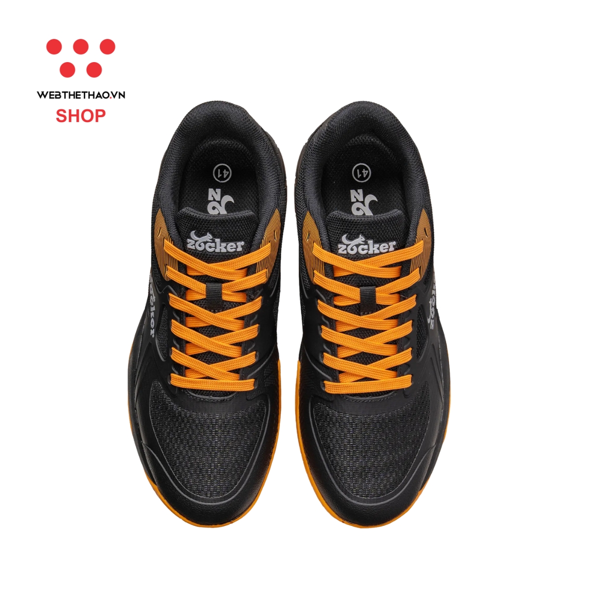 Giày Thể Thao Pickleball Zocker Aspire Speed "Đen/Cam" Z-AspireS-01 - Hàng Chính Hãng
