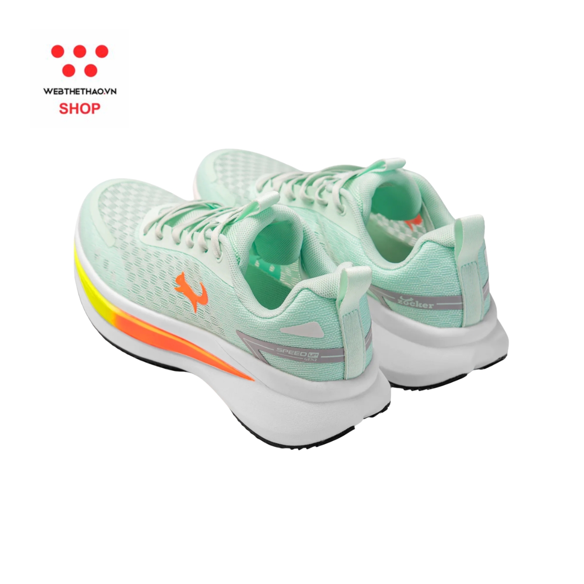 Giày Chạy Bộ Nam Nữ Zocker Speed Up Gen 2 màu "Xanh Lá" Z-SU-G2-06 - Hàng Chính Hãng