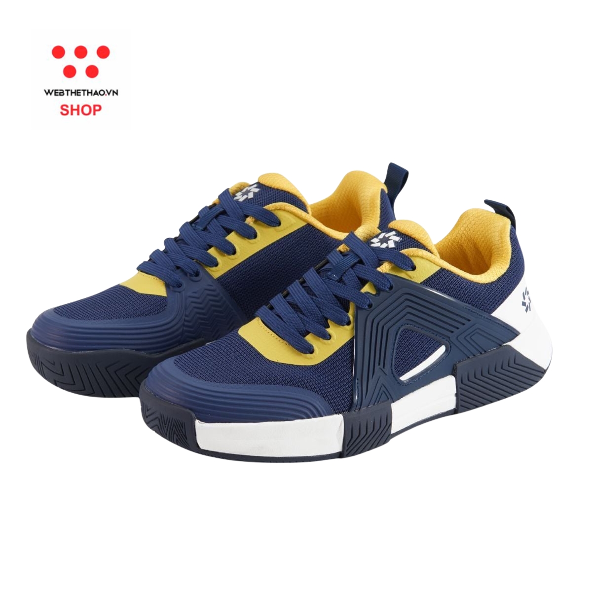 Giày Pickleball Nam Jogarbola Vortex màu "Navy/Yellow" JG-VORTEX-04 - Hàng Chính Hãng