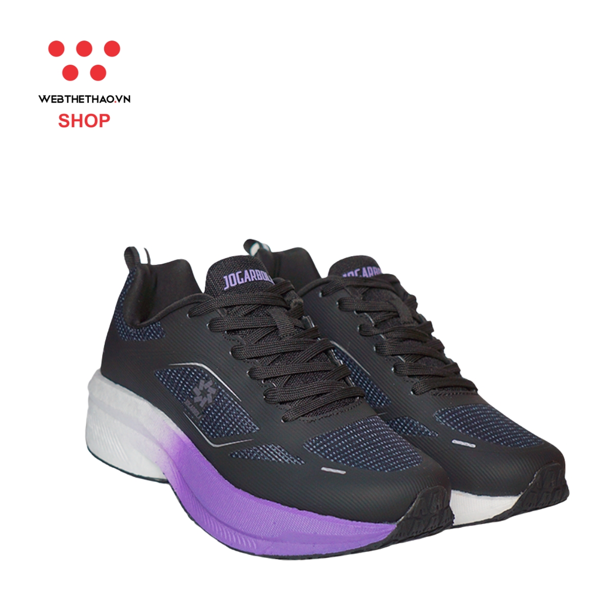 Giày thể thao chạy bộ Nữ Jogarbola Hoku X "Black/Purple" JG-HOKU-05 - Hàng Chính Hãng