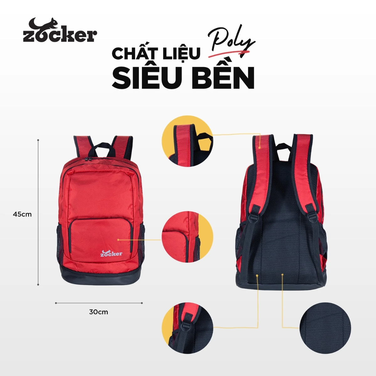 Balo thể thao Zocker Montana - Hàng Chính Hãng