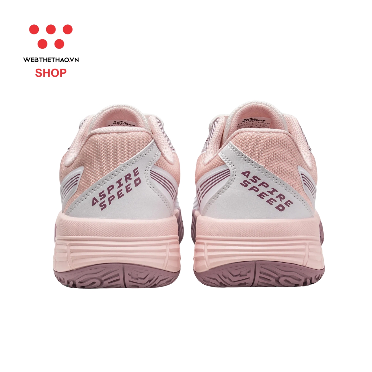 Giày Thể Thao Pickleball Zocker Aspire Speed "Trắng/Hồng/Tím" Z-AspireS-05 - Hàng Chính Hãng