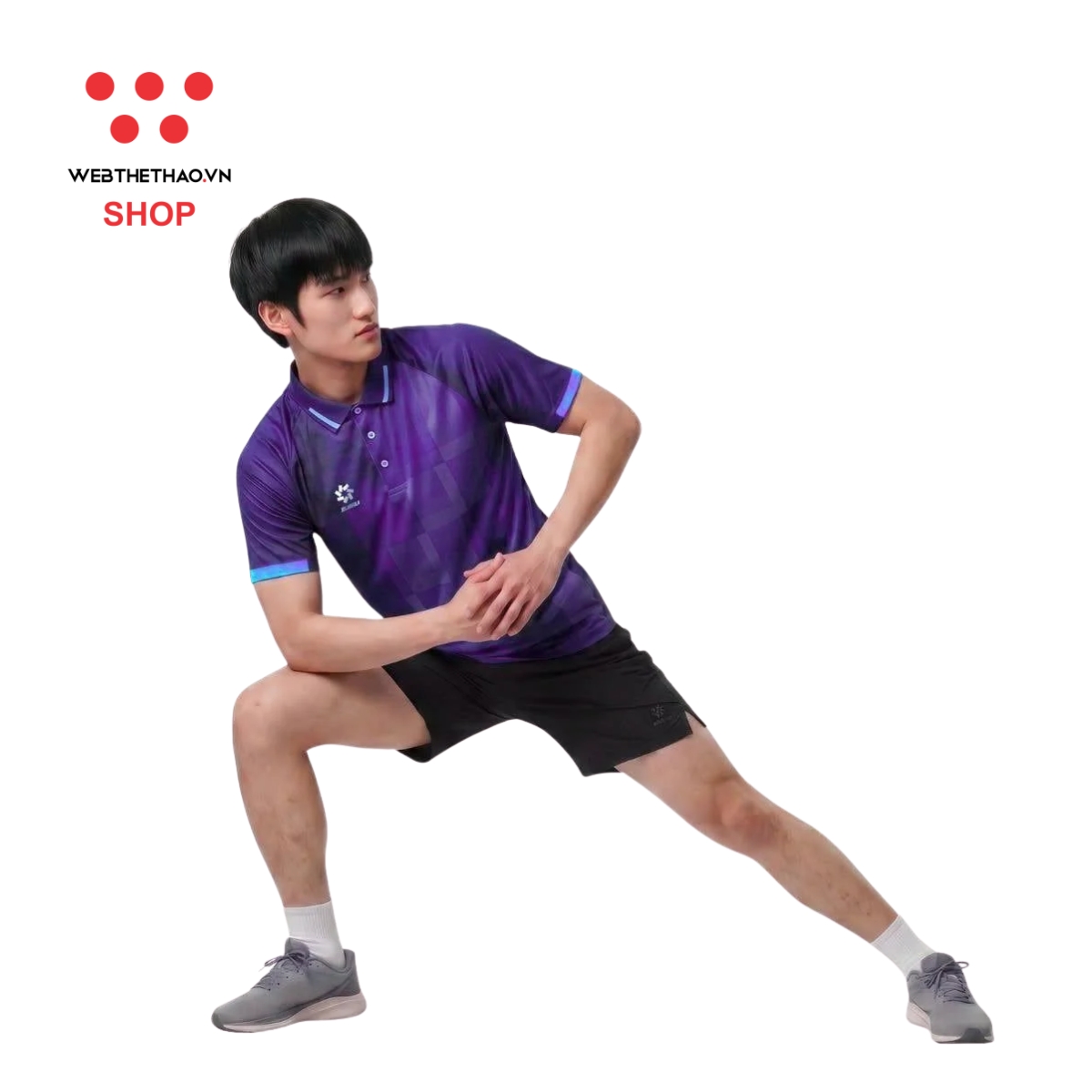 Áo polo thể thao Jogarbola Pixel màu "Tím" MJ-A4370-02 - Hàng Chính Hãng