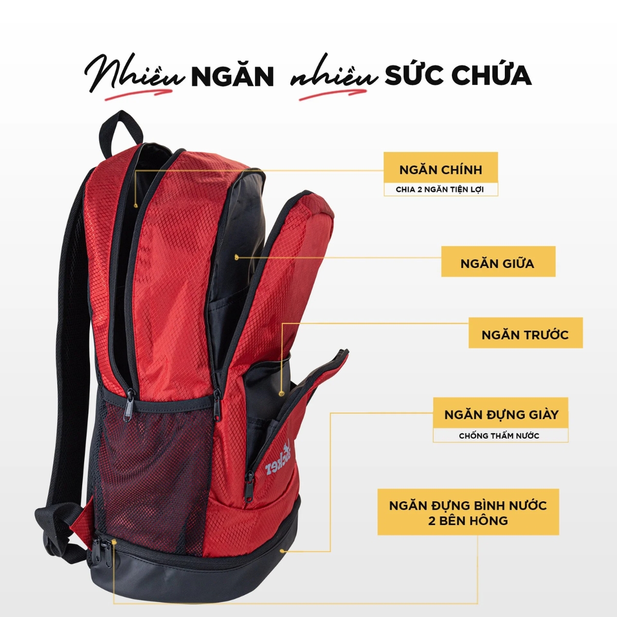Balo thể thao Zocker Montana - Hàng Chính Hãng