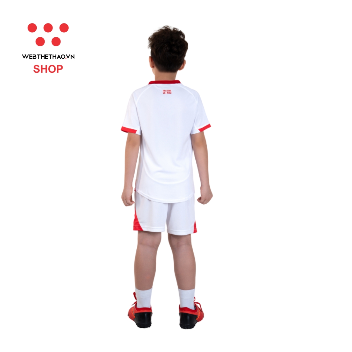 Bộ quần áo thi đấu đội tuyển quốc gia Việt Nam 2025 Nhí "Trắng" MJ.AJ-4109-01 - Hàng Chính Hãng