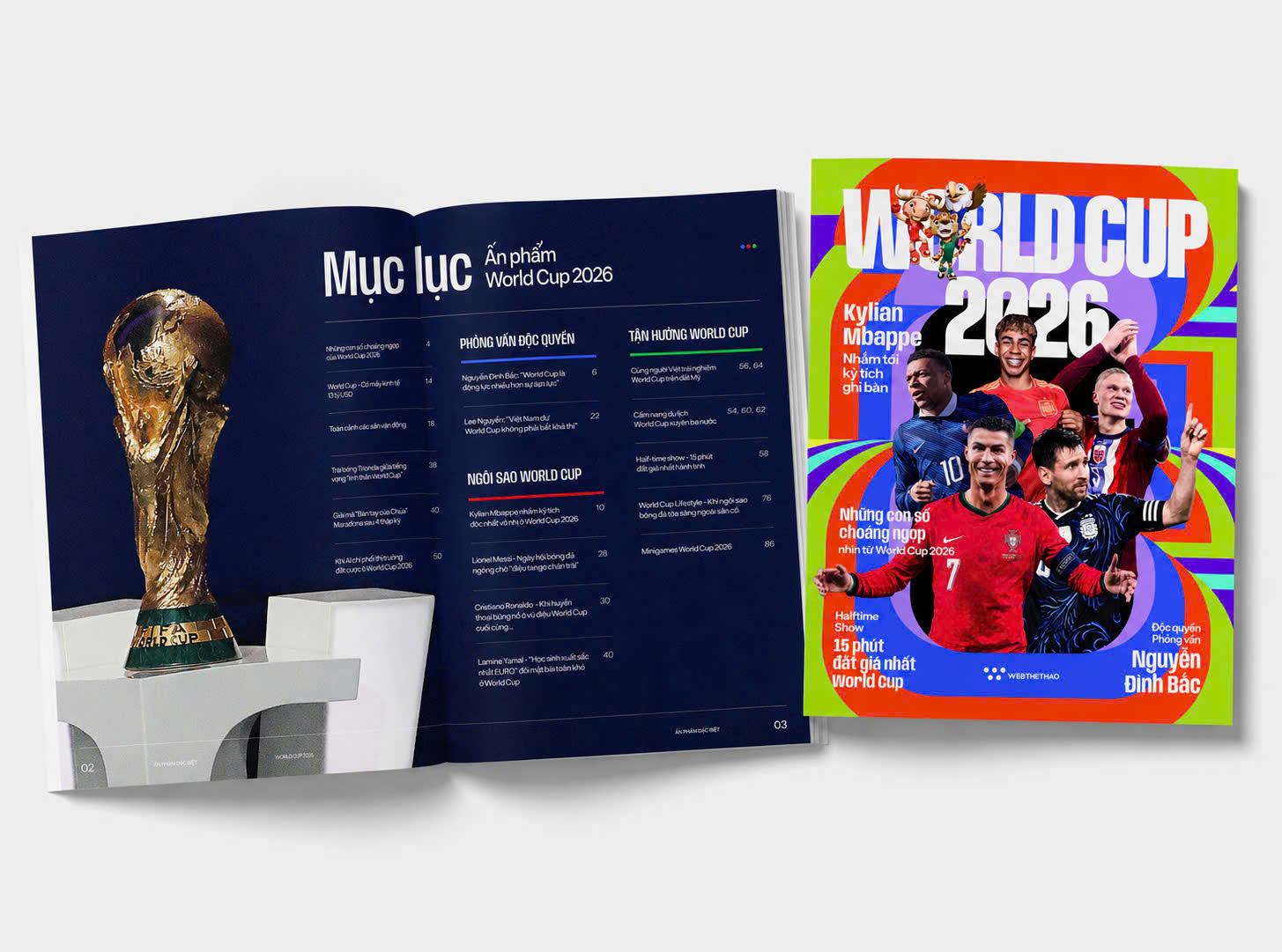 Tạp chí World Cup 2026 – Tặng kèm Lịch thi đấu + Thẻ cầu thủ Panini