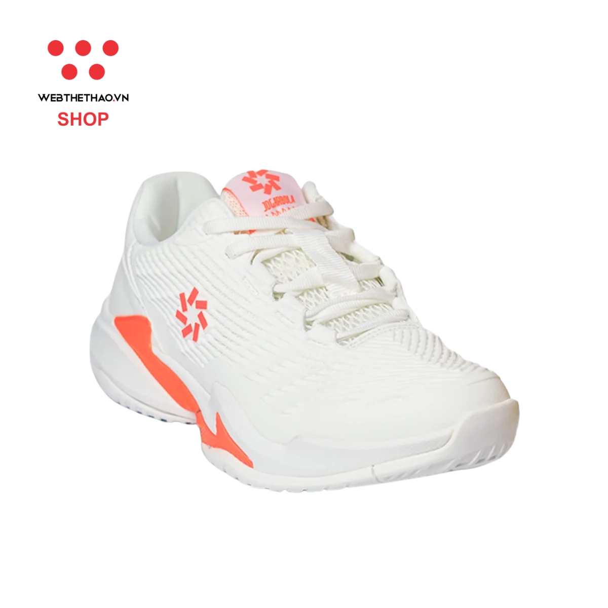 Giày thể thao Pickleball Nữ Jogarbola Vento "White/Orange" JG-VENTO-07 - Hàng Chính Hãng