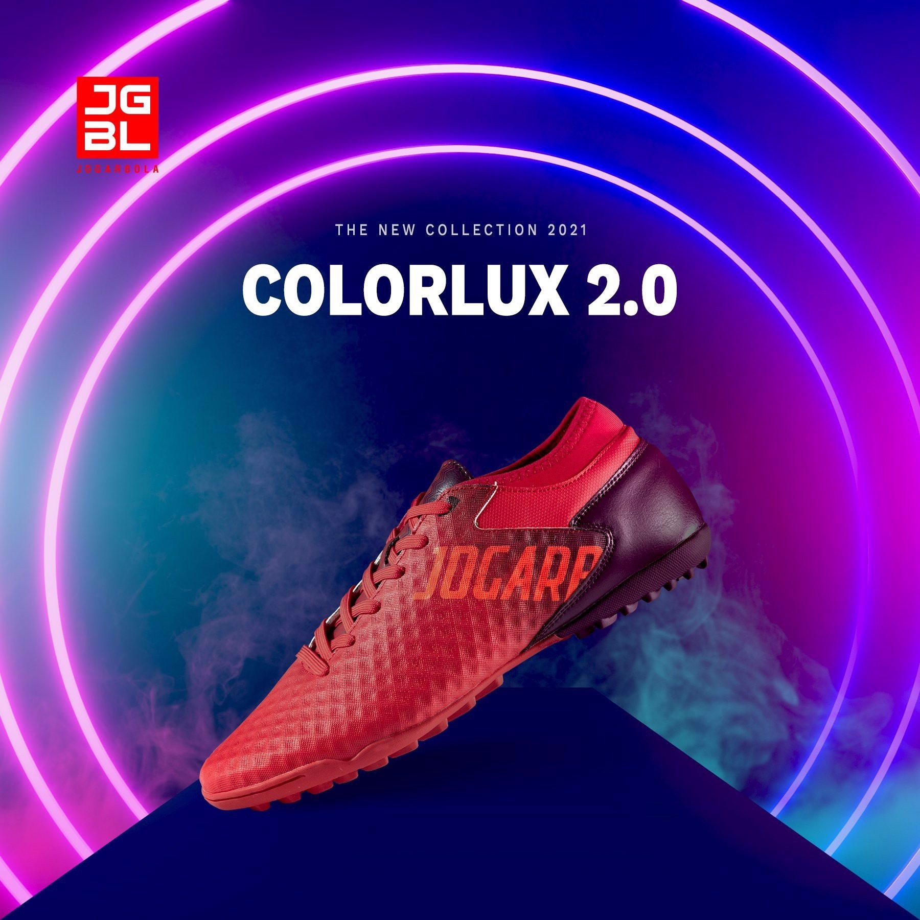 Giày bóng đá Nam Động Lực Jogarbola Colorlux 2.0 "Đỏ" JG-CL20-02 - Hàng Chính Hãng