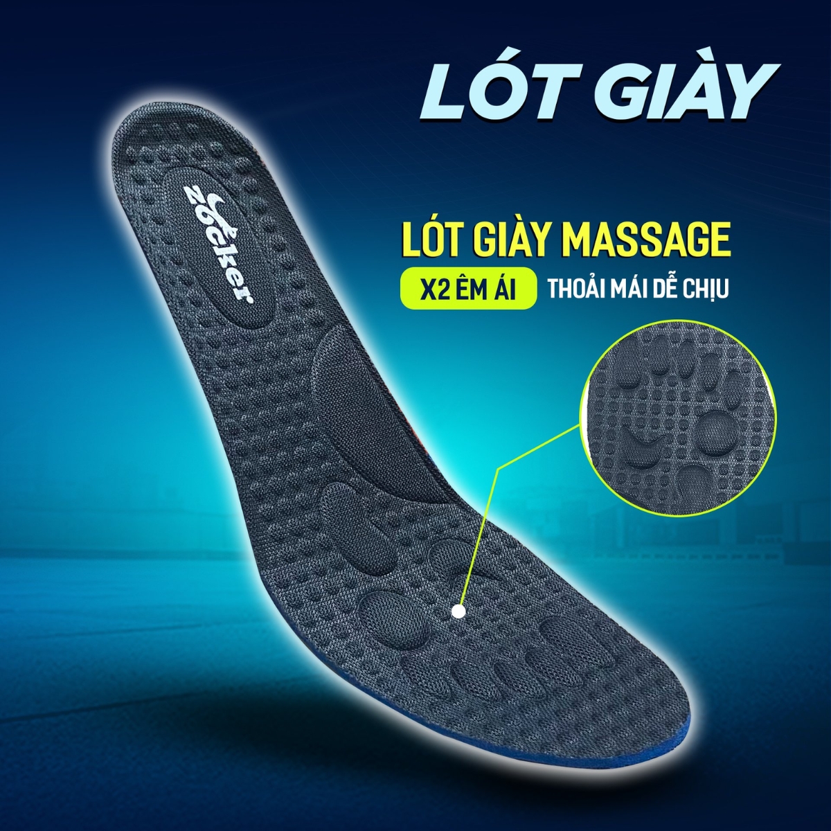 Giày chạy bộ Nam Nữ Zocker Ultra Light "Light Dark / Grey" KOJI00000465 - Hàng Chính Hãng