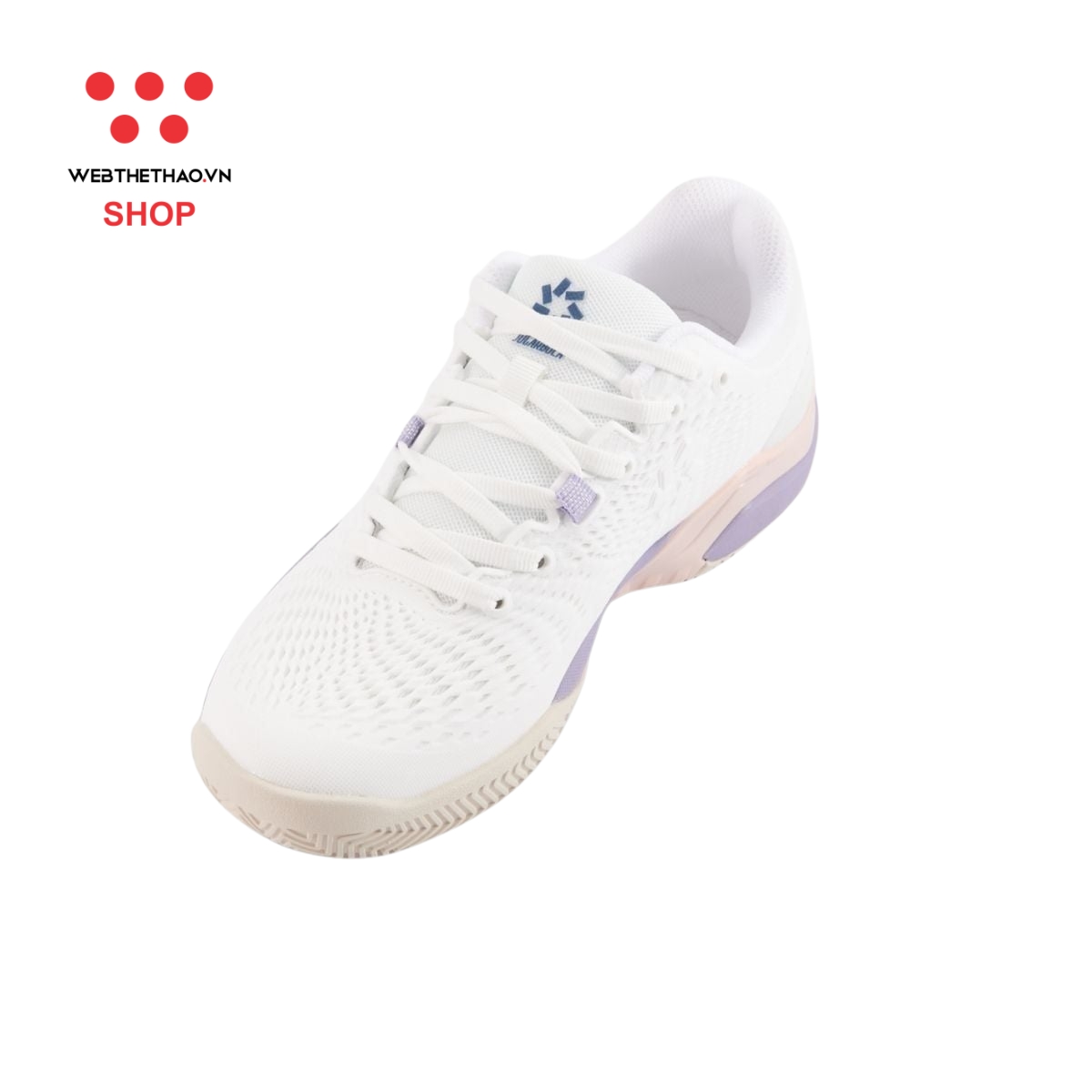 Giày thể thao Pickleball Nữ Jogarbola Terra màu "White/Pink" JG-TERRA-05 - Hàng Chính Hãng