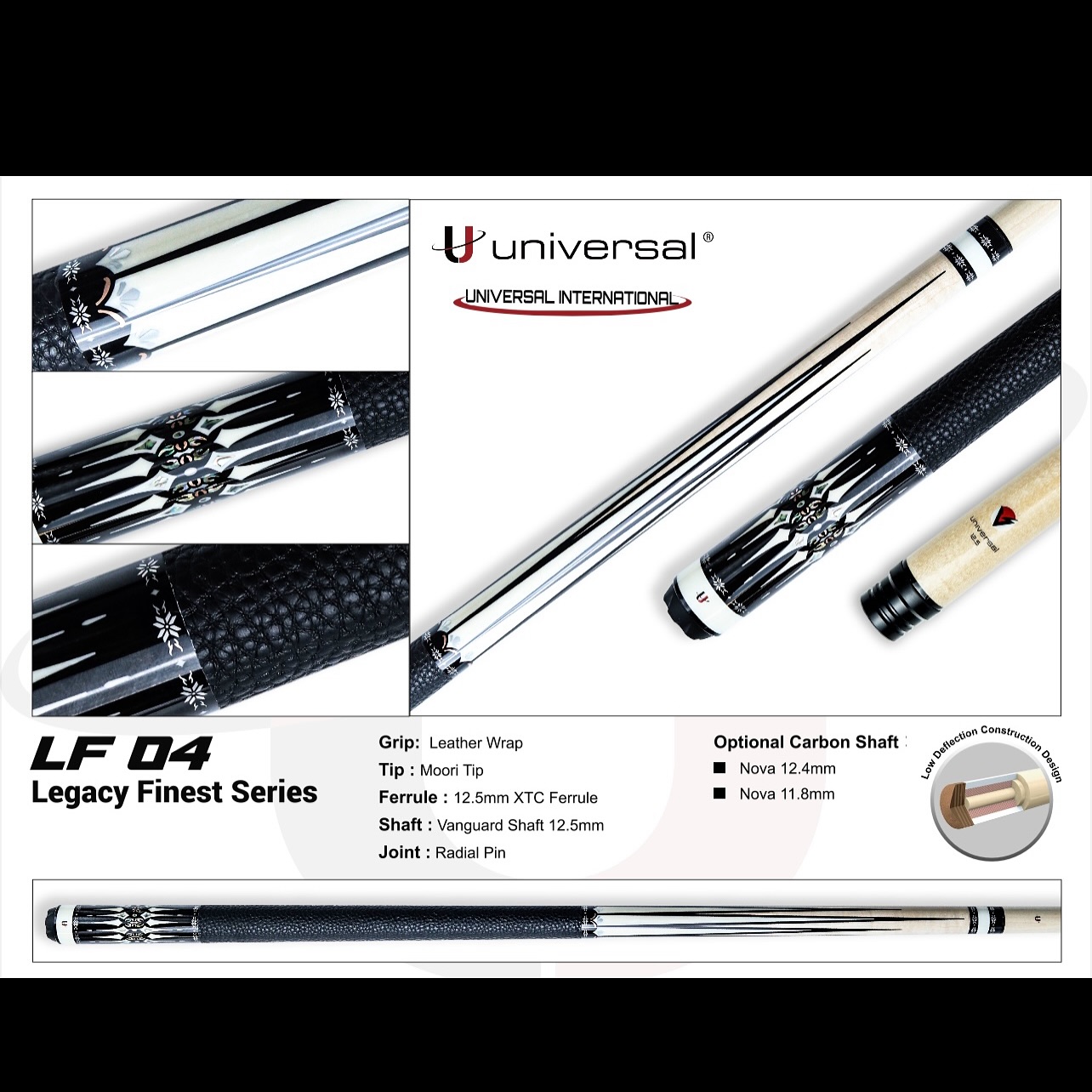 Gậy đánh bi-a Universal Legacy Finest LF-04 - Hàng Chính Hãng