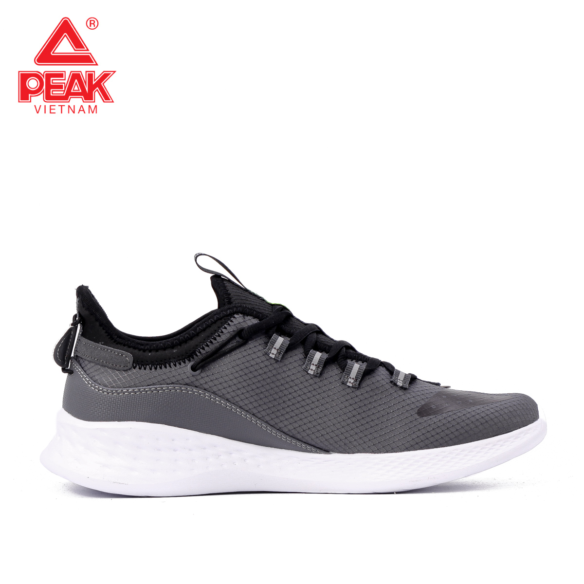 Giày chạy bộ Nam PEAK Running LISS "Ghi" E11437HG – Hàng Chính Hãng