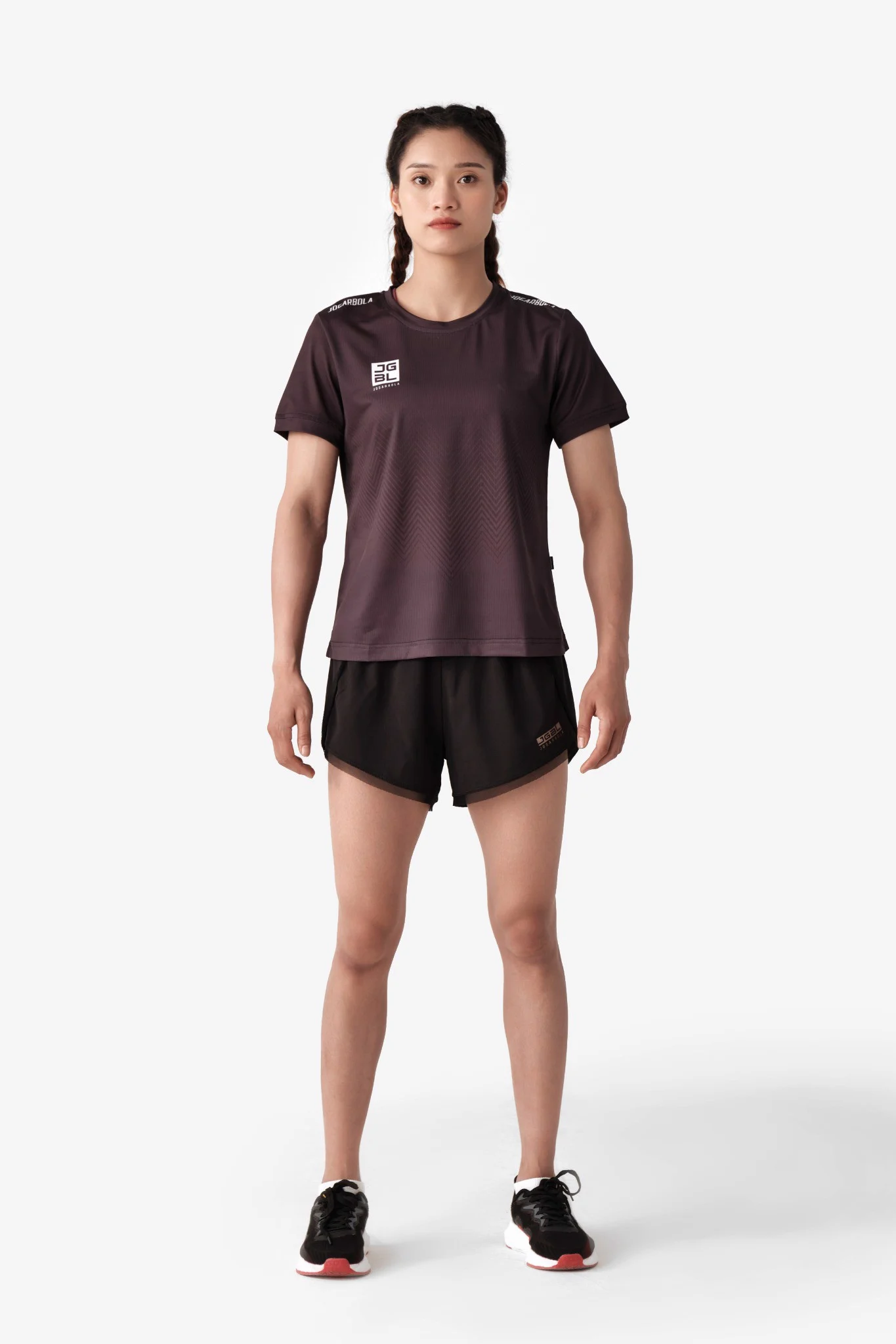 Áo thun Nữ Động Lực Jogarbola nữ Classic Dry-Fit "Tím Đậm" WJ-0422.01 - Hàng Chính Hãng