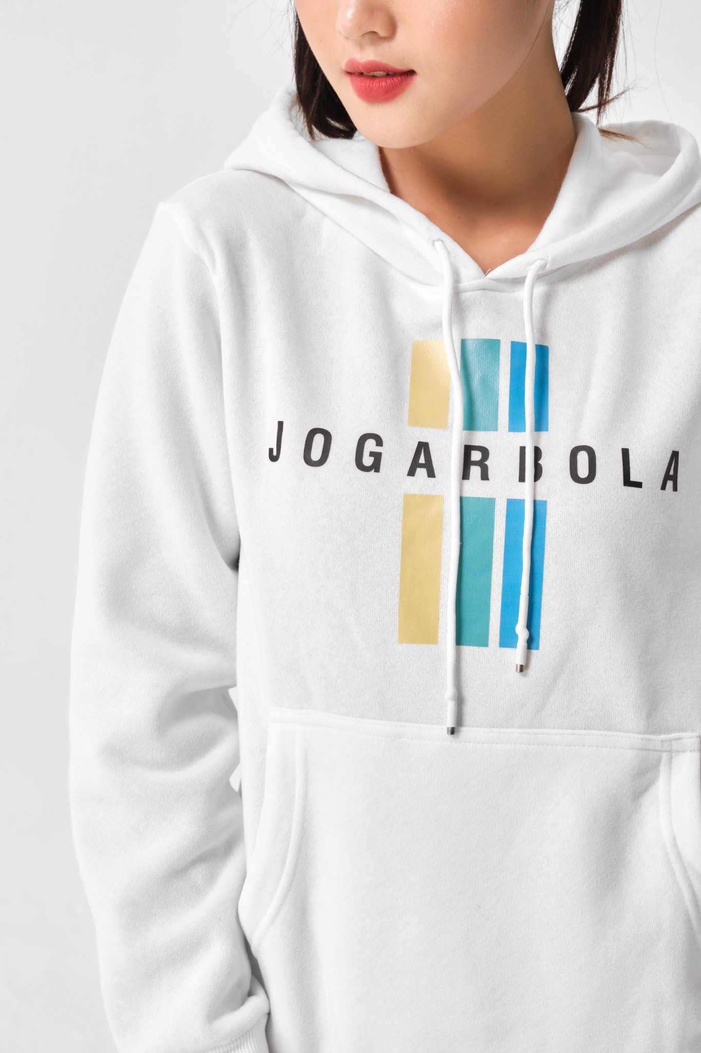 Áo Hoodie Nam Nữ Động Lực Jogarbola JG 340 "Trắng" JG340-01 - Hàng Chính Hãng