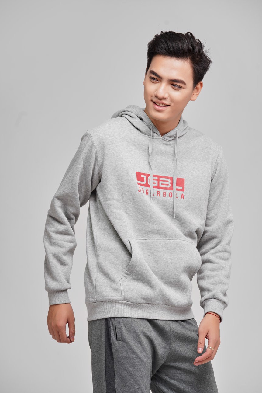 Áo Hoodie Nam Nữ Động Lực Jogarbola Original JG 347 "Ghi" JG-347G- Hàng Chính Hãng