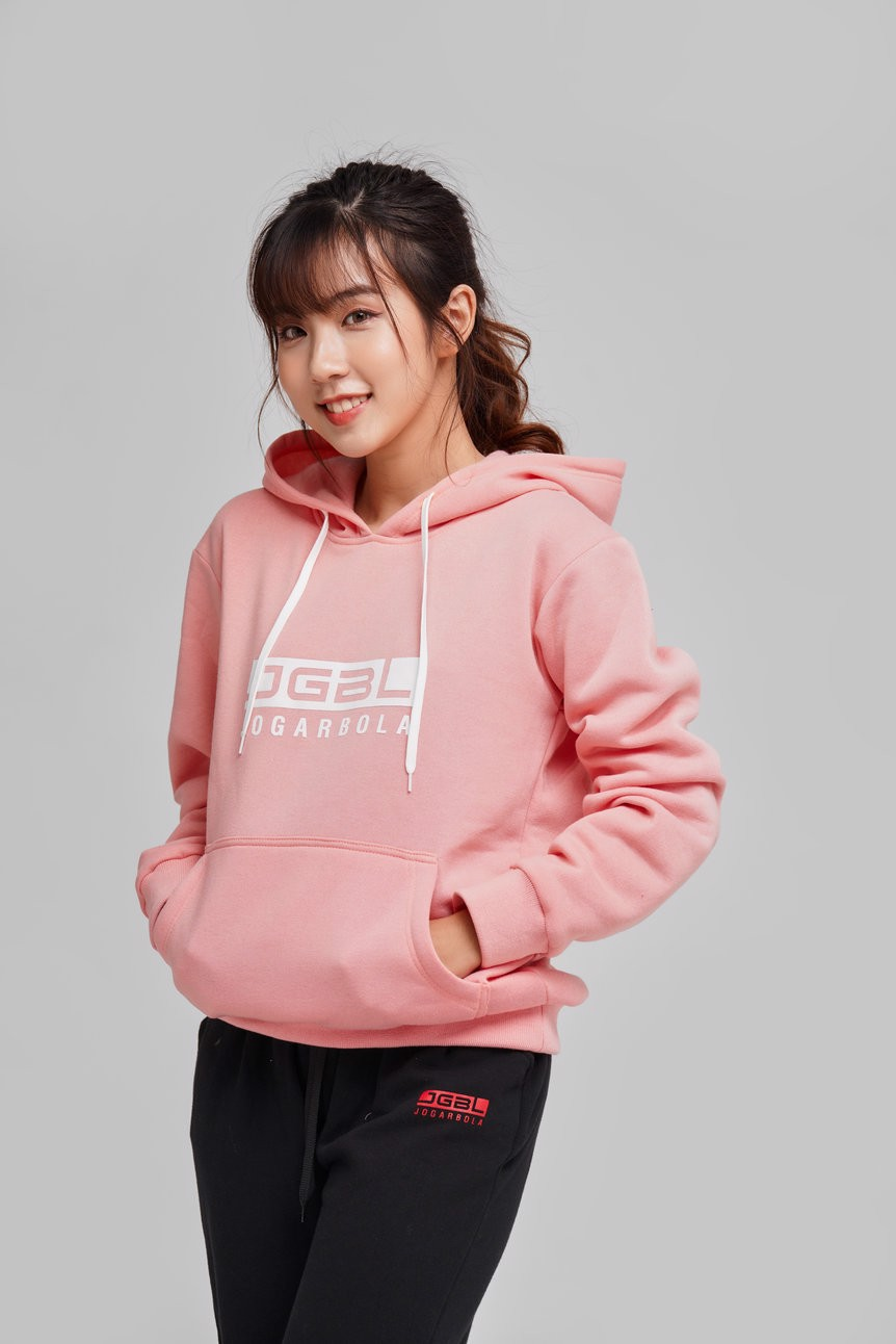 Áo Hoodie Nữ Động Lực Jogarbola Original JG 318 "Hồng Phấn" JG-318H - Hàng Chính Hãng