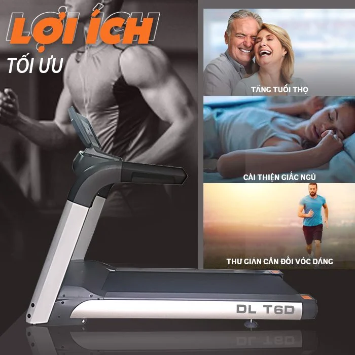 Máy chạy bộ điện đa năng Động Lực DL-T6D - Hàng Chính Hãng