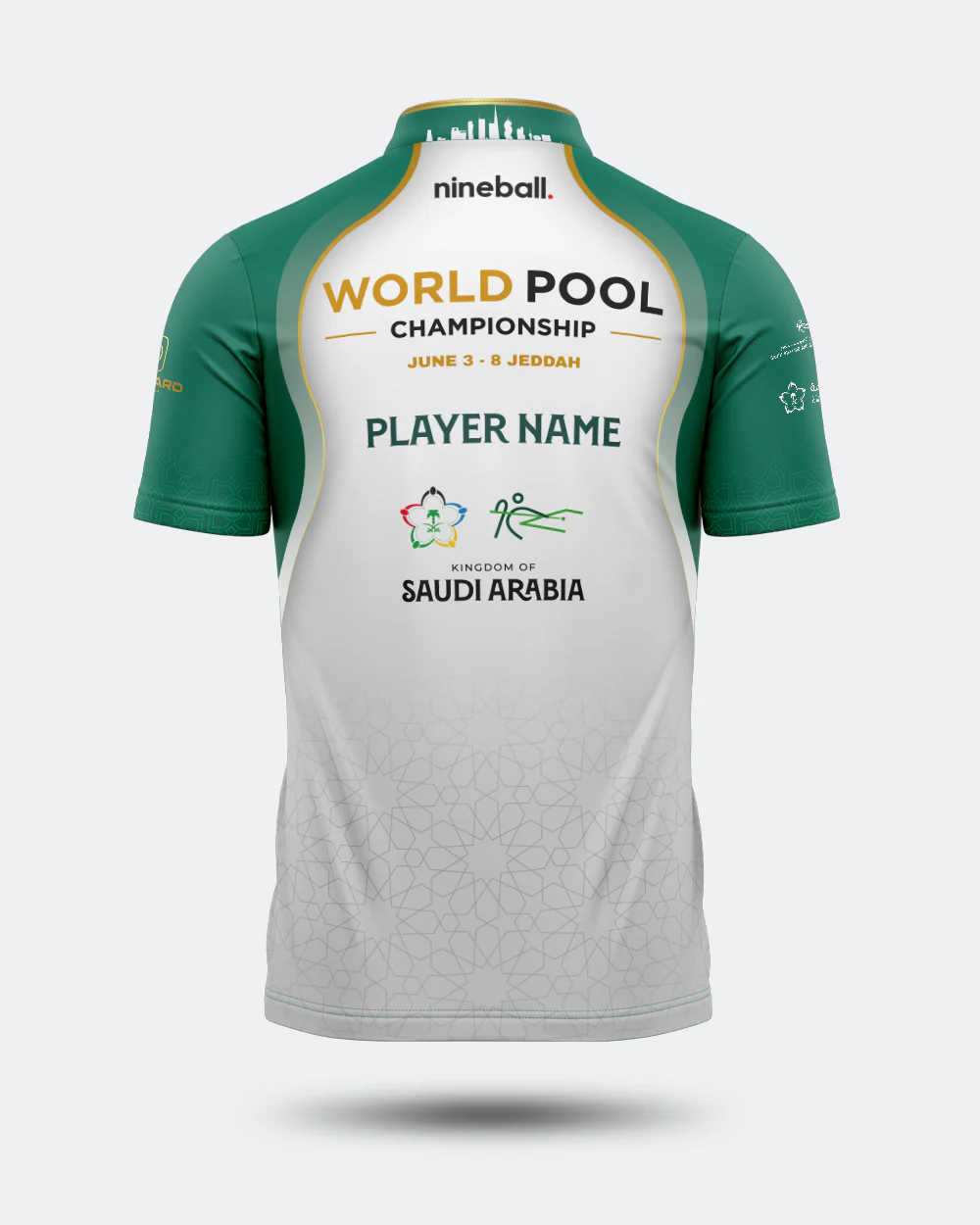 Áo bi-a thi đấu chính thức của giải World Pool Championship "Trắng Xanh" WPC-03 - Hàng Chính Hãng