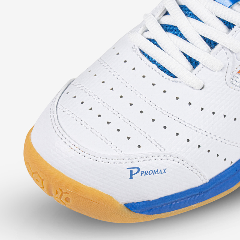 Giày Cầu Lông / Bóng Chuyền Động Lực Promax "White/Blue/Orange" PR-240625-03 - Hàng Chính Hãng