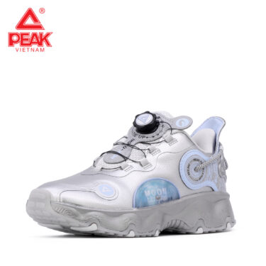 Giày Chạy Bộ Trẻ Em PEAK Basketball Galaxy "Bạc" EK1468HB – Hàng Chính Hãng