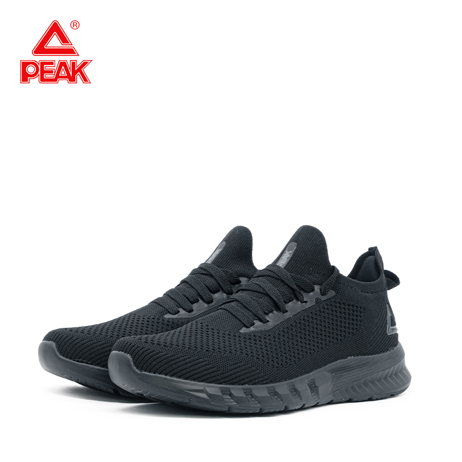 Giày Chạy Bộ Nam PEAK Running "Đen All Black" E29007HDA – Hàng Chính Hãng