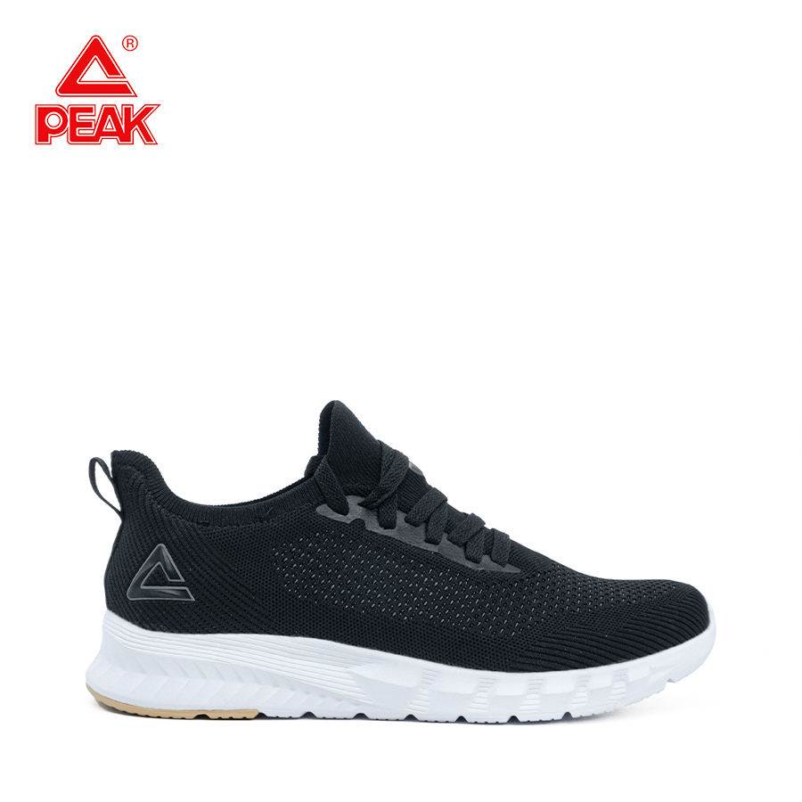 Giày Chạy Bộ Nam PEAK Running "Đen Trắng" E29007HDT – Hàng Chính Hãng