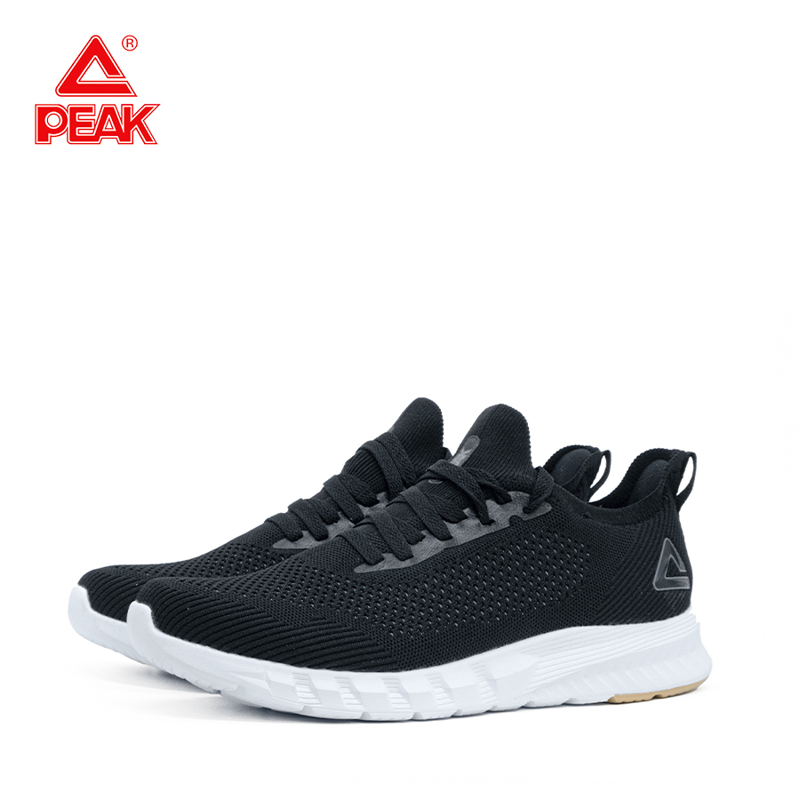 Giày Chạy Bộ Nam PEAK Running "Đen Trắng" E29007HDT – Hàng Chính Hãng