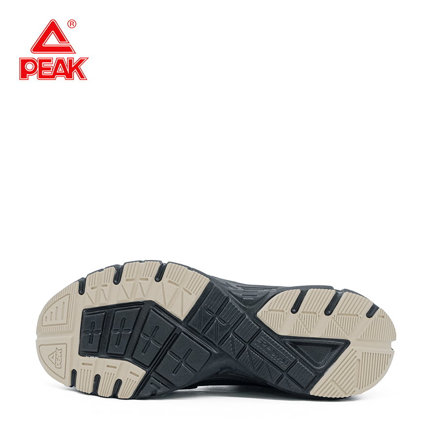 Giày chạy bộ Nam PEAK Cushioning Running Water-Repellent "Đen All Black" E224007HDA – Hàng Chính Hãng