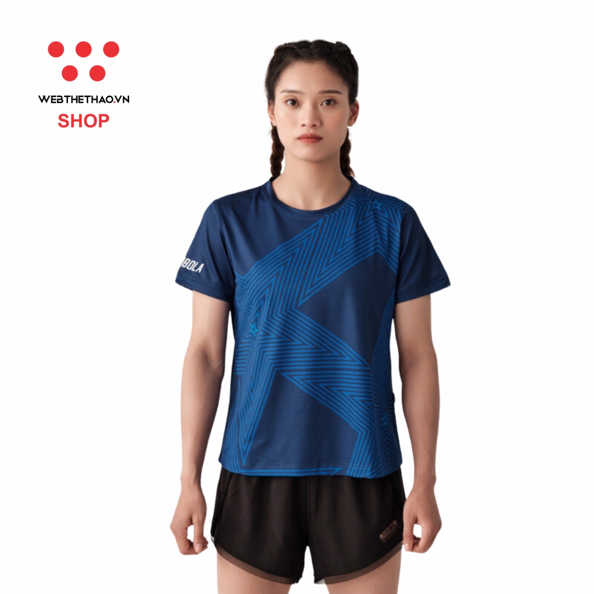 Áo thun Nữ Động Lực Jogarbola nữ Star Graphic Dry-Fit "Xanh" WJ-0422.02 - Hàng Chính Hãng