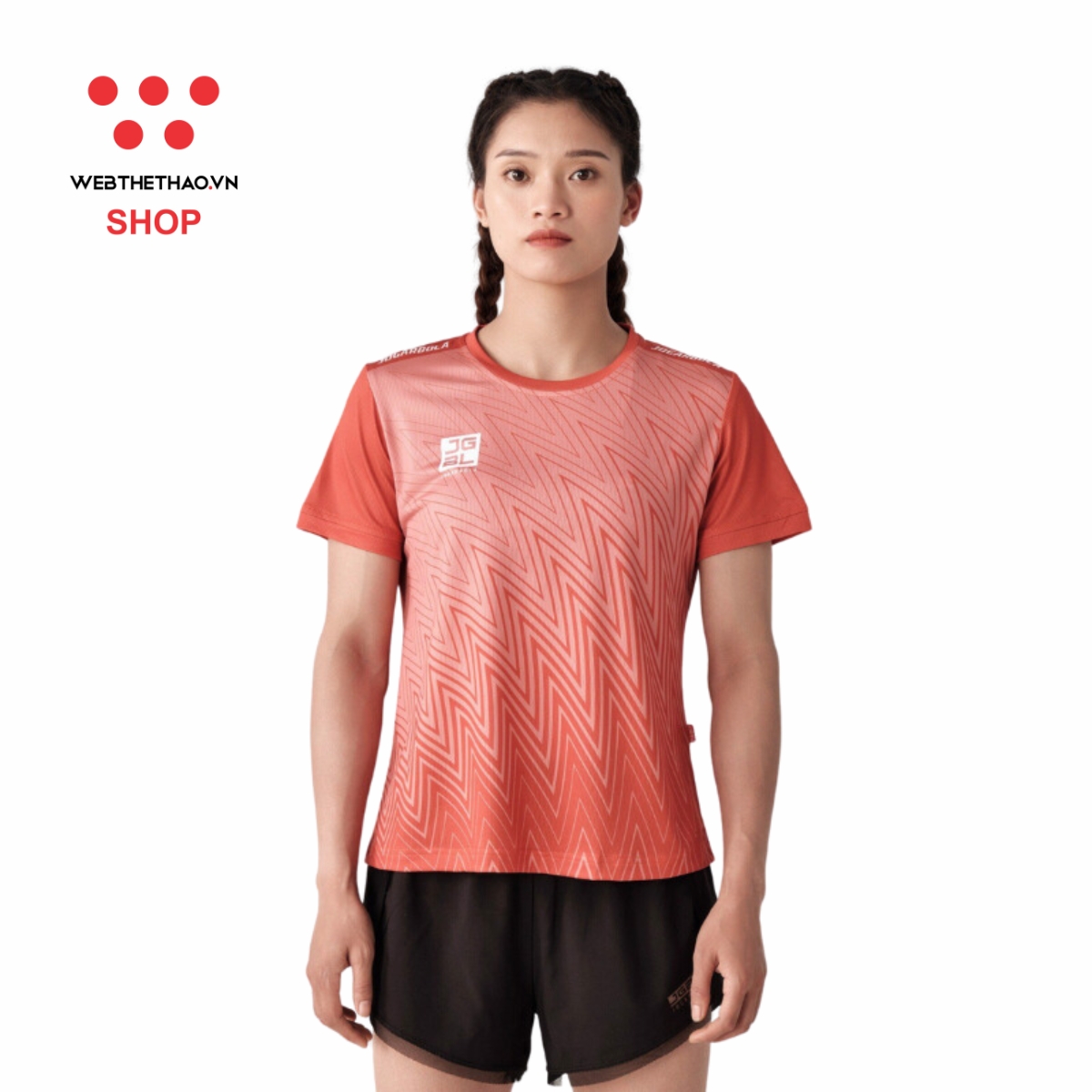 Áo thun Nữ Động Lực Jogarbola nữ Energy Raglan Dry-Fit "Cam" WJ-0422.04 - Hàng Chính Hãng