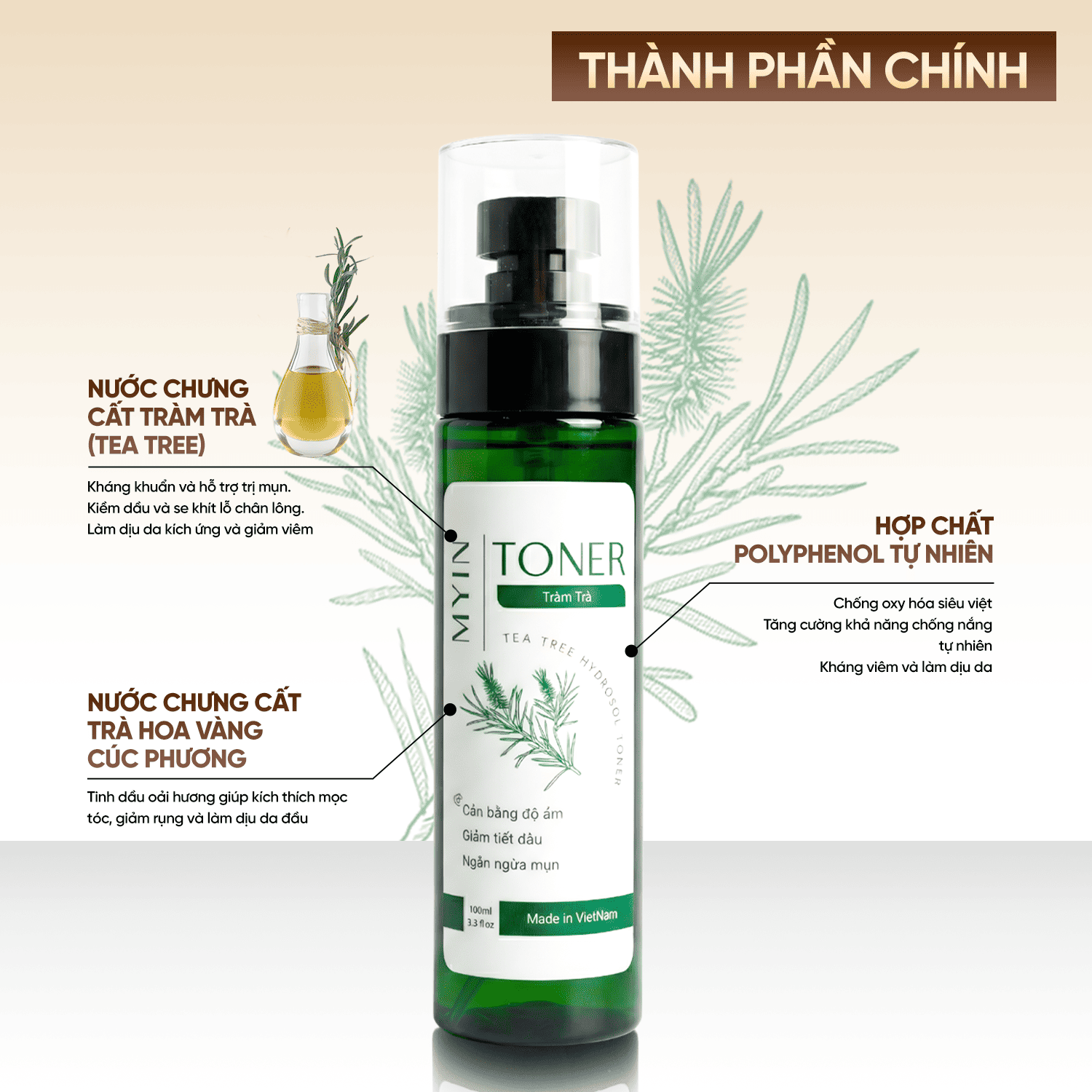 Toner Tràm trà | Tea Tree Hydrosol Toner