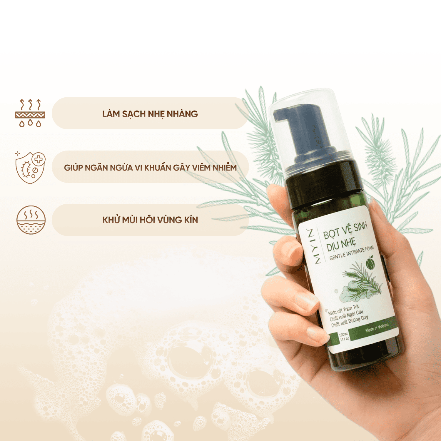 Bọt Vệ Sinh Dịu Nhẹ - Gentle Intimate Foam