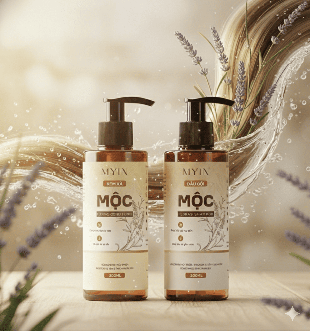 Combo Dầu Gội Mộc - Kem Xả Mộc 300ml Myin