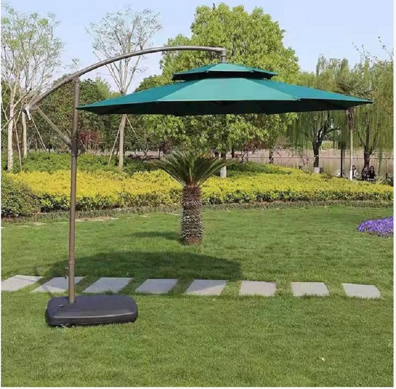 Dù Lệch Tâm Tròn 2m5 Màu Xanh