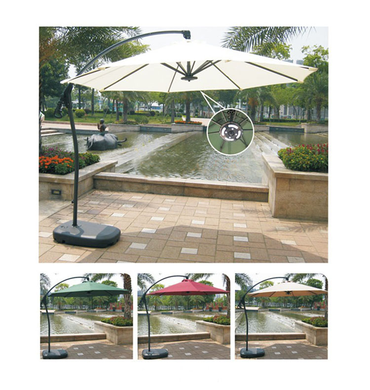 Ô lệch tâm tròn cong 3m 19 Ô dù lệch tâm cong-3m