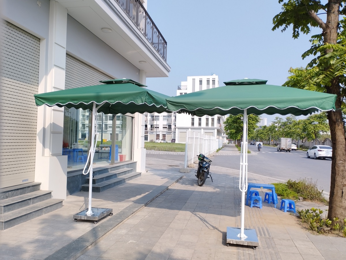 Dù Lệch Tâm Vuông 2m5 Màu Trắng