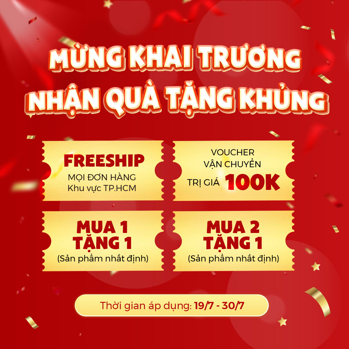 TUẦN LỄ KHAI TRƯƠNG - GIÁ SỐC CƠN LỐC QUÀ TẶNG