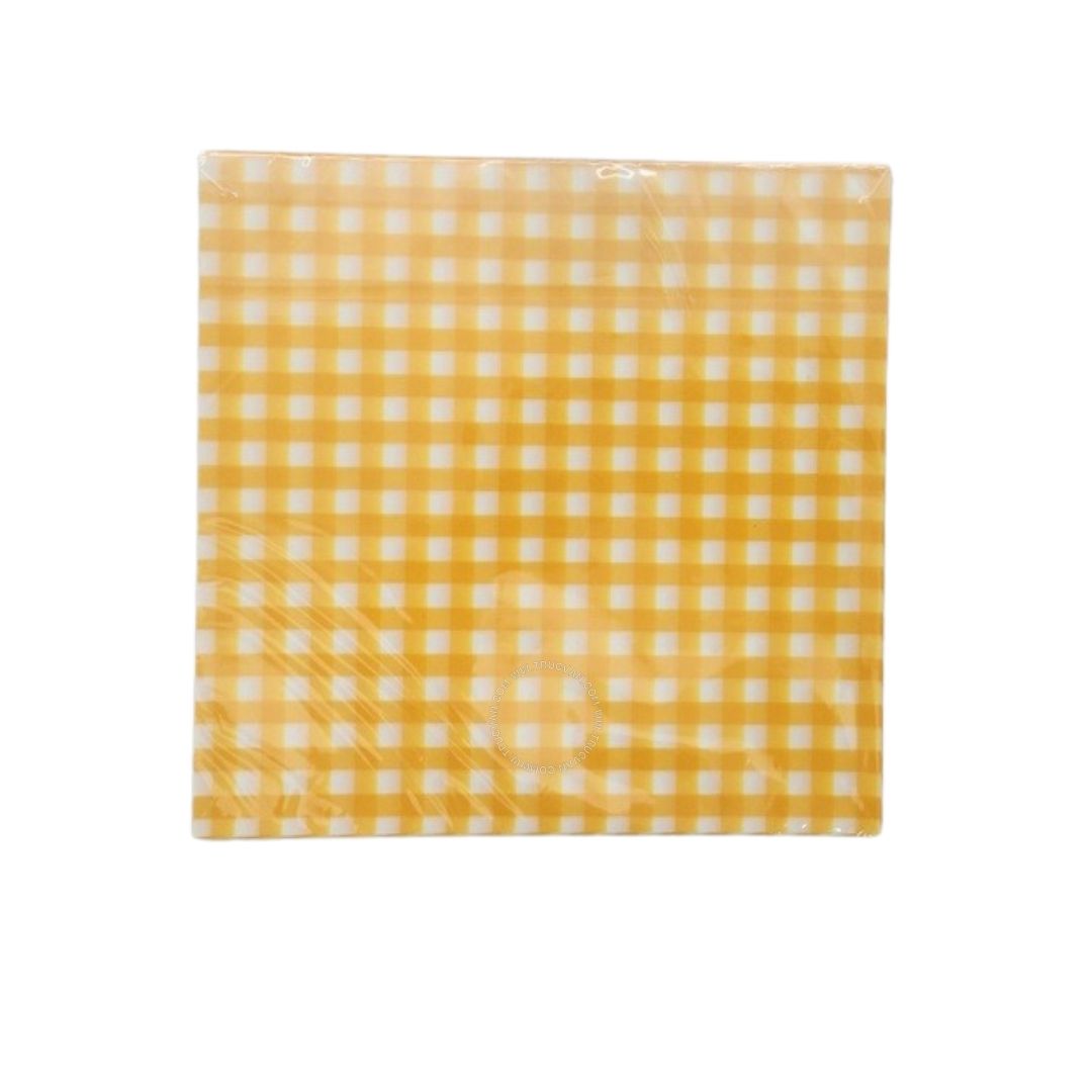 Giấy thấm dầu kẻ caro size 18x18 - màu vàng