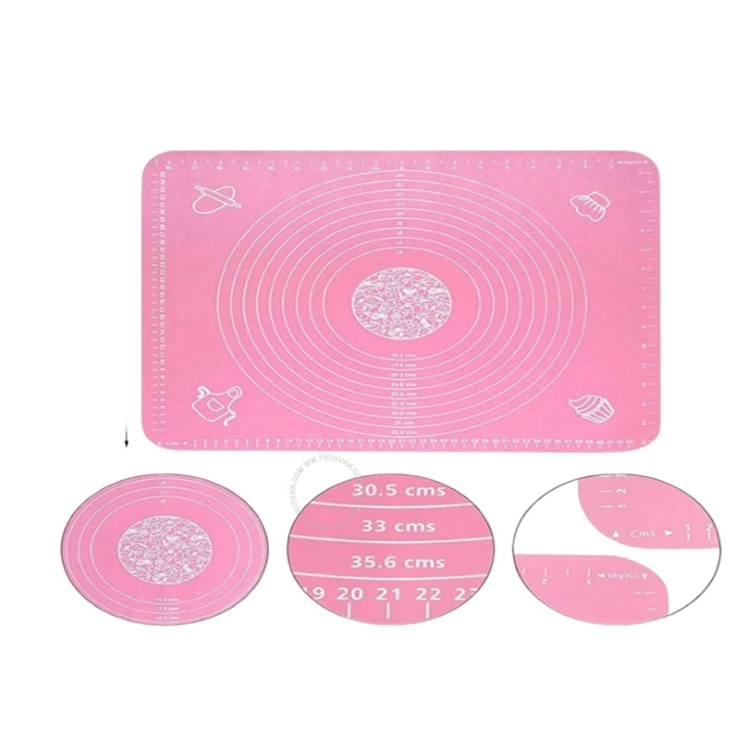 Tấm nhào bột silicon 40x50 - hồng