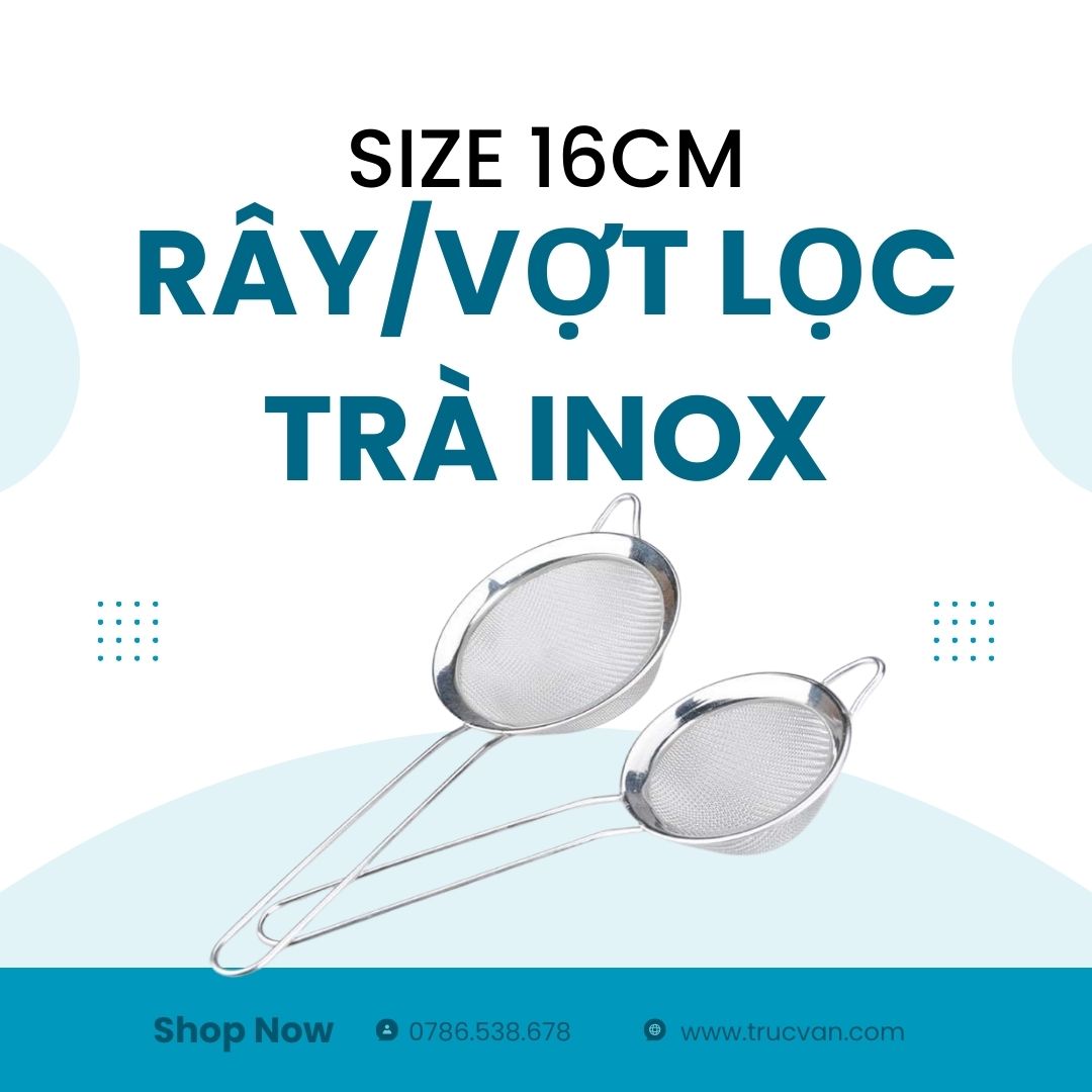VỢT / RÂY LỌC TRÀ INOX 16 CM