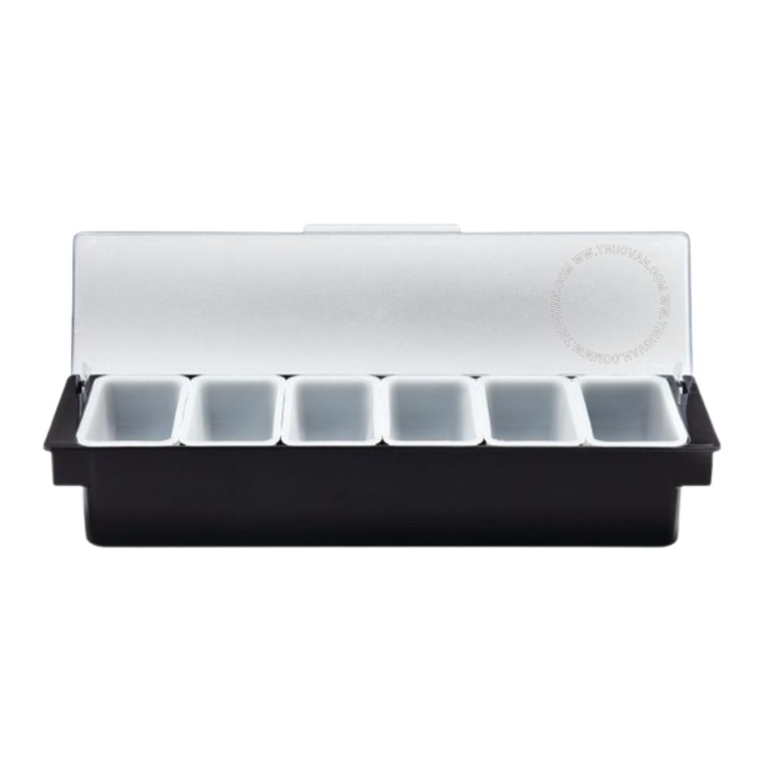 Khay topping nhựa 6 ngăn