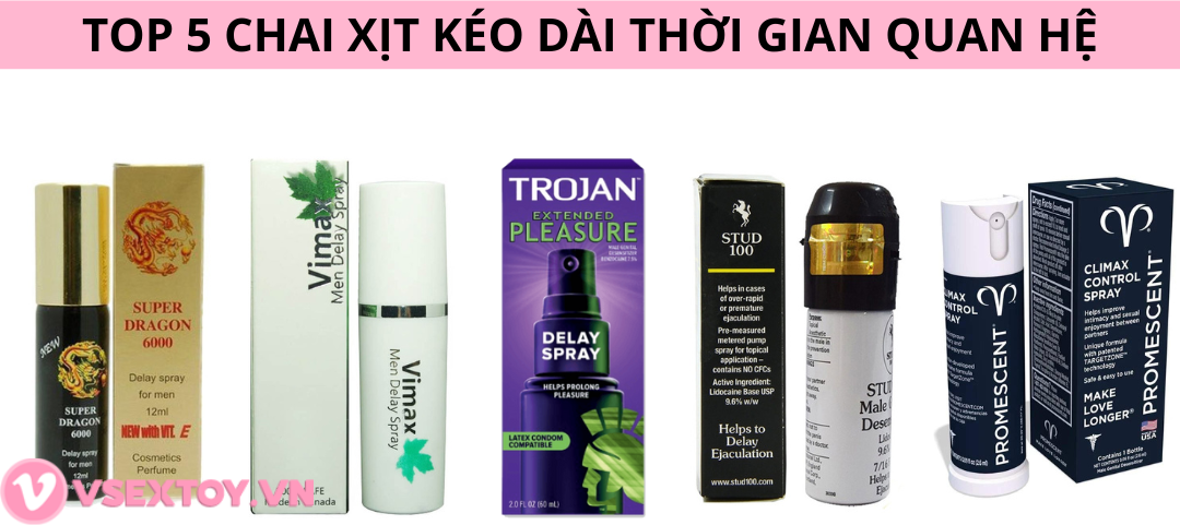 Top 5 chai xịt kéo dài thời gian quan hệ tốt nhất hiện nay