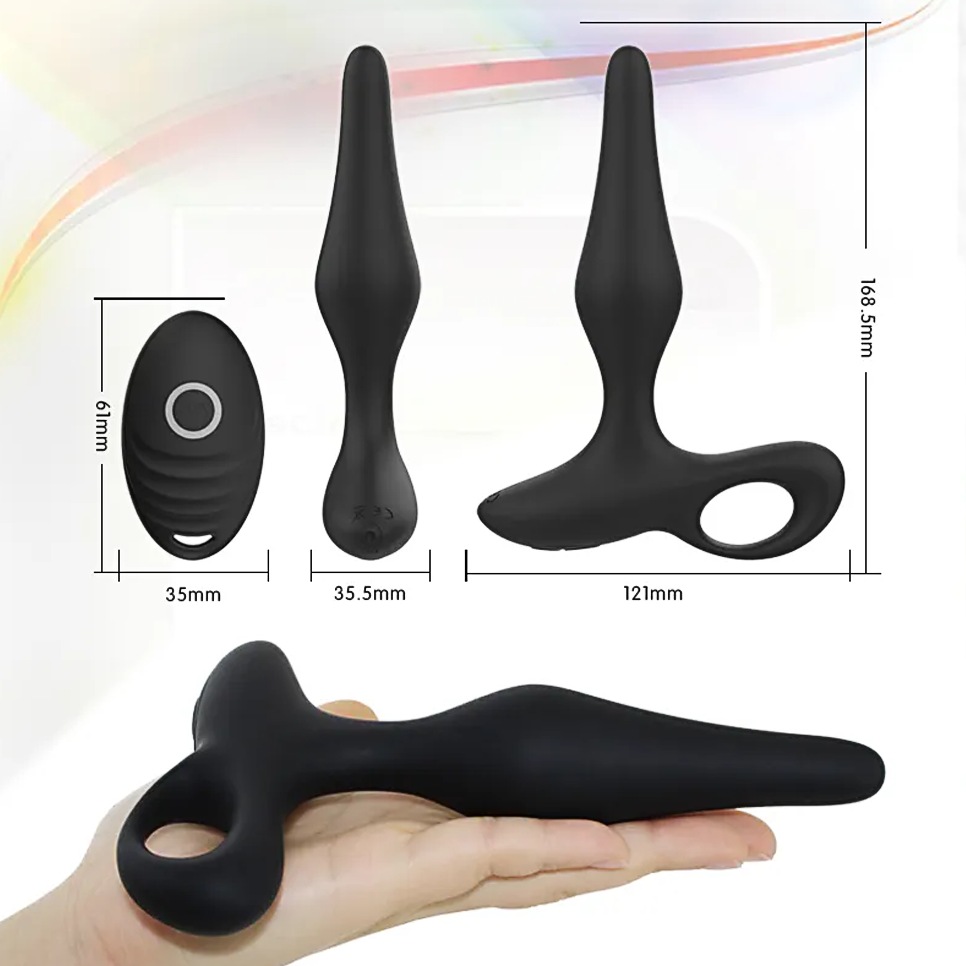 Đồ chơi hậu môn Vsextoy Abu được đúc nguyên khối từ ABS và silicon y tế