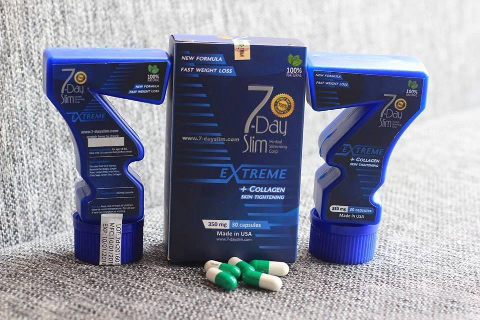 Viên uống giảm cân 7-Day Slim Extreme Formula hộp 30 viên