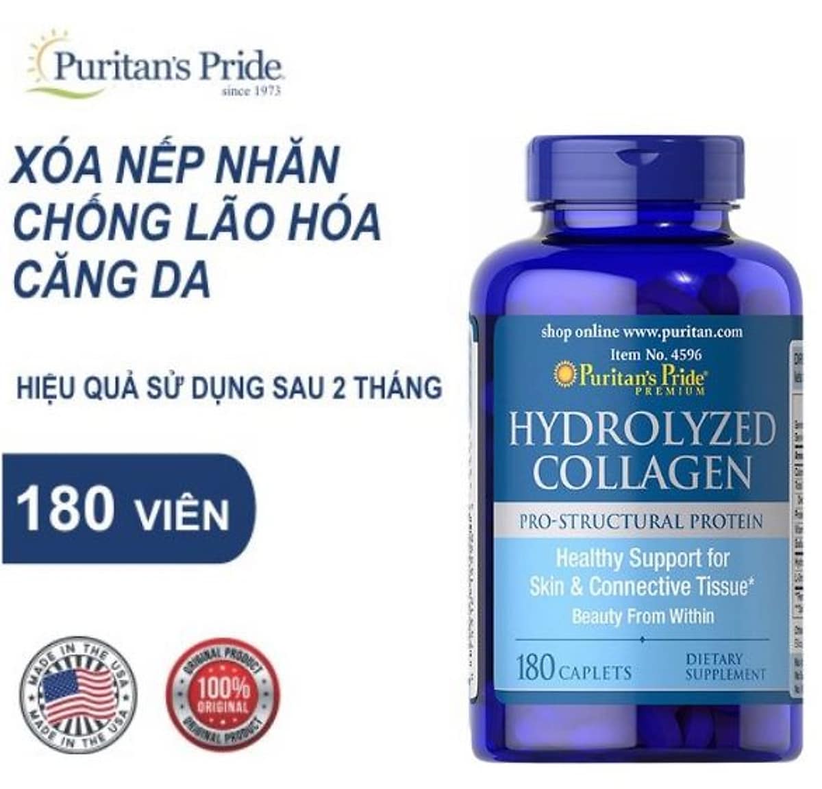 Collagen thủy phân Hydrolized 100mg 180 viên
