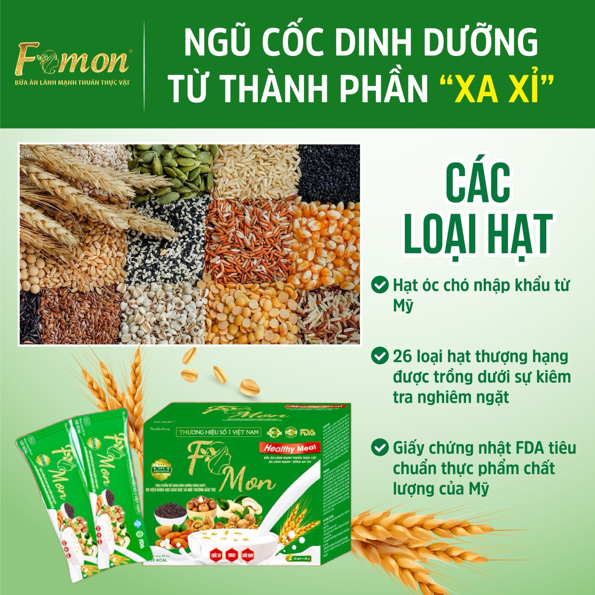 Bữa ăn lành mạnh thuần thực vật sữa hạt FAMON