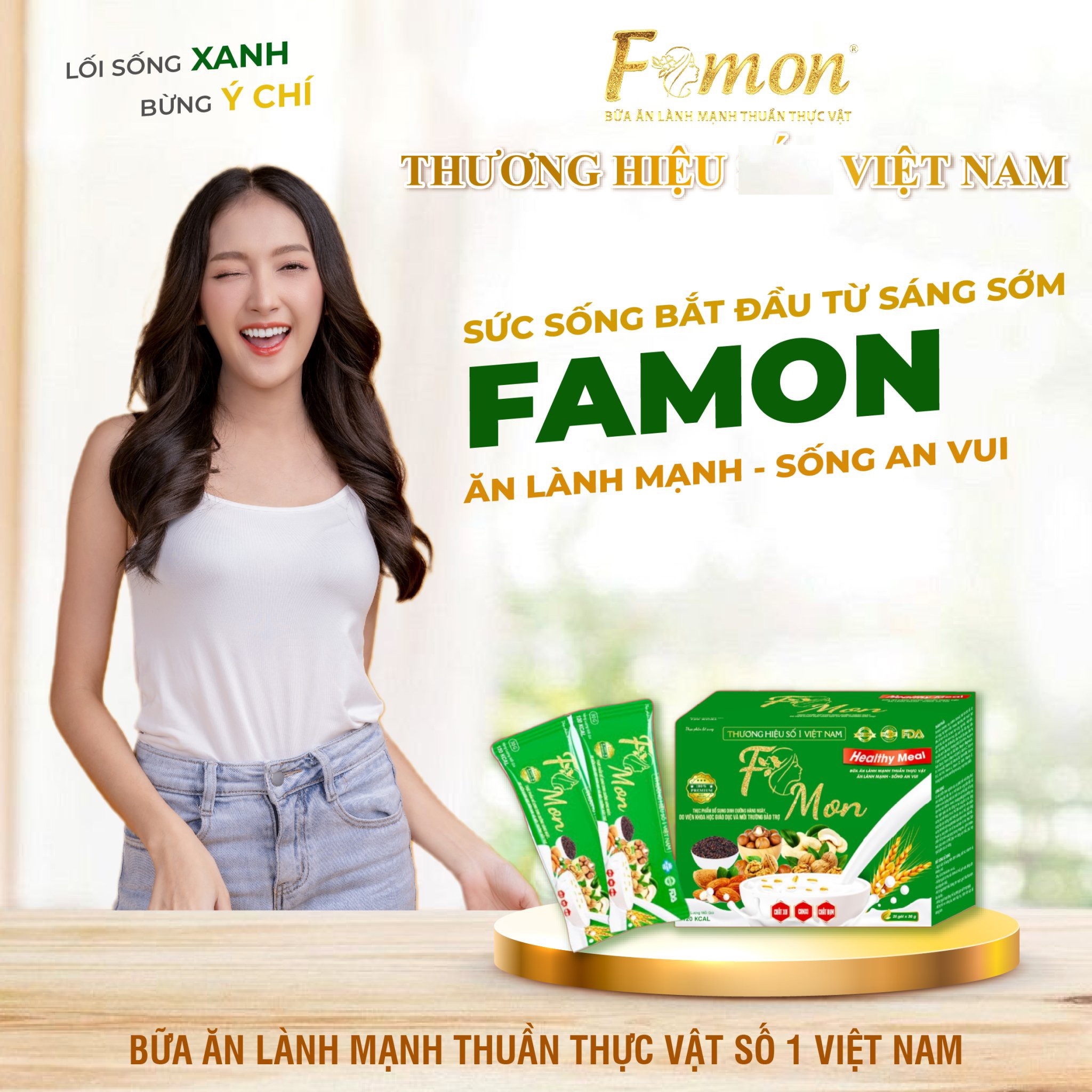 Bữa ăn lành mạnh thuần thực vật sữa hạt FAMON