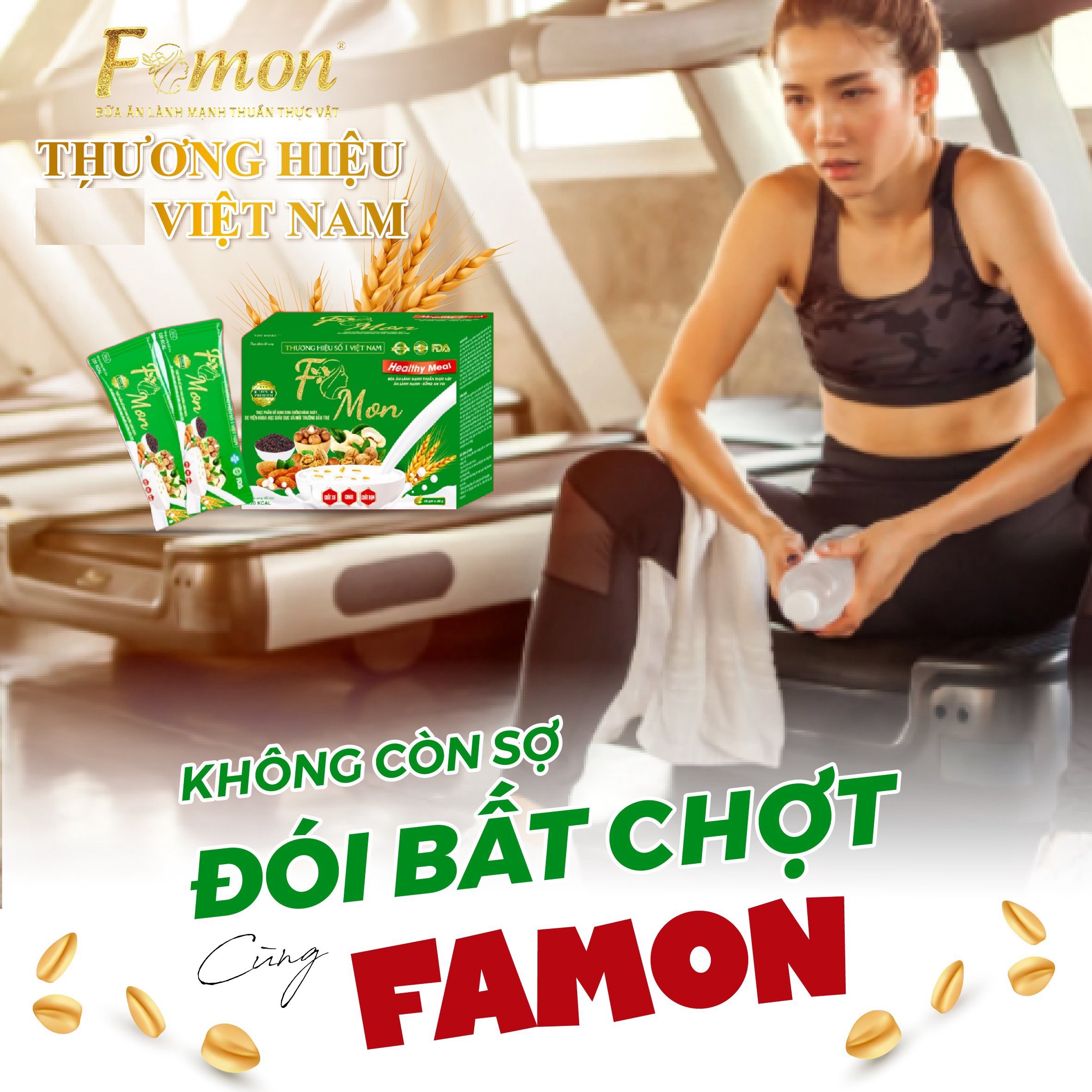 Bữa ăn lành mạnh thuần thực vật sữa hạt FAMON